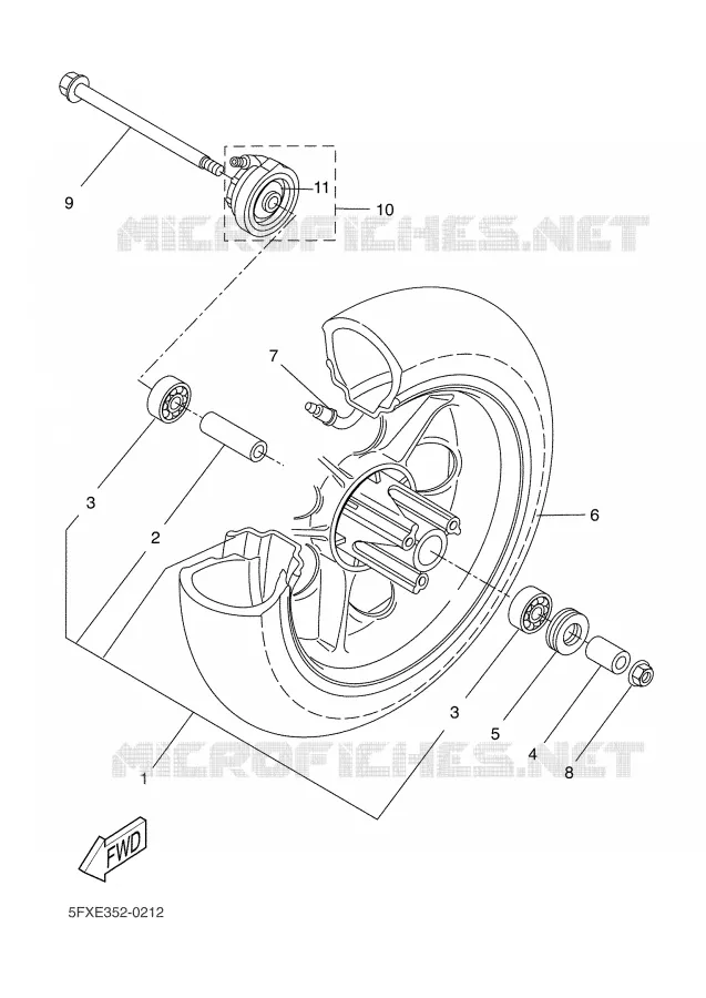 ROUE AVANT Yamaha SCOOTER 50 2005 NEXT GENERATION  CW50RS