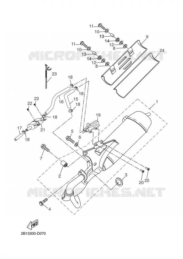 ECHAPPEMENT Yamaha SCOOTER 50 2006 NEXT GENERATION  CW50RS