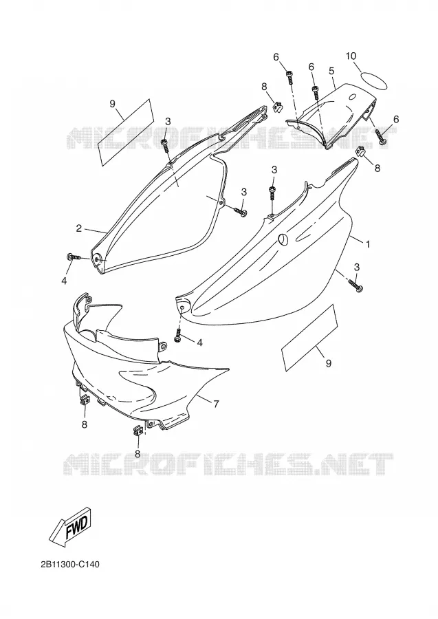 COUVERCLE LATERAL Yamaha SCOOTER 50 2006 NEXT GENERATION  CW50RS