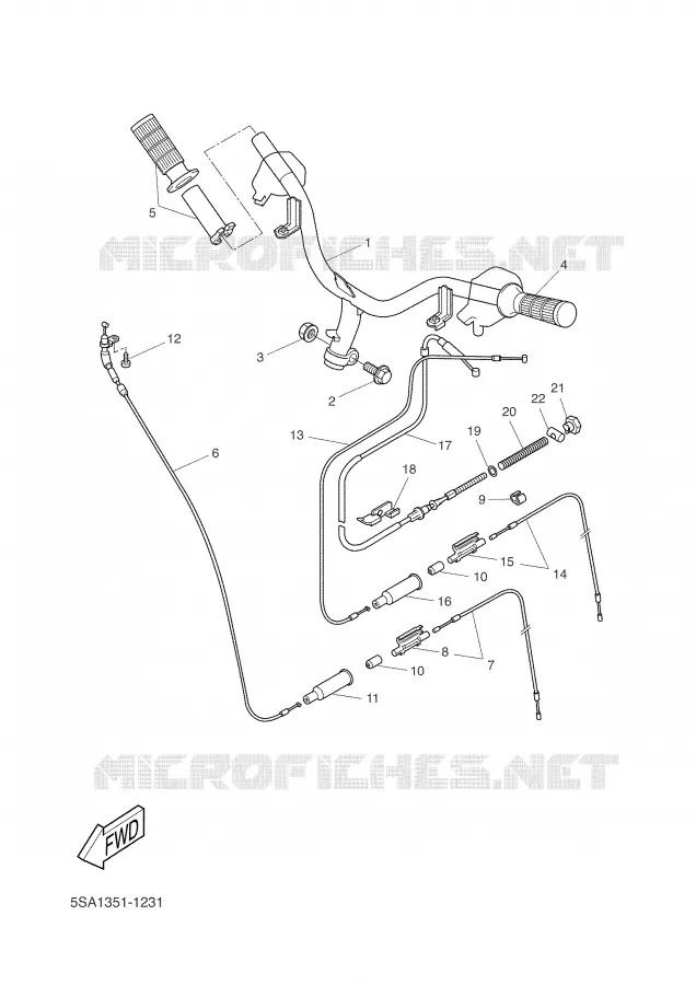 GUIDON ET CABLES Yamaha SCOOTER 50 2006 NEXT GENERATION  CW50RS