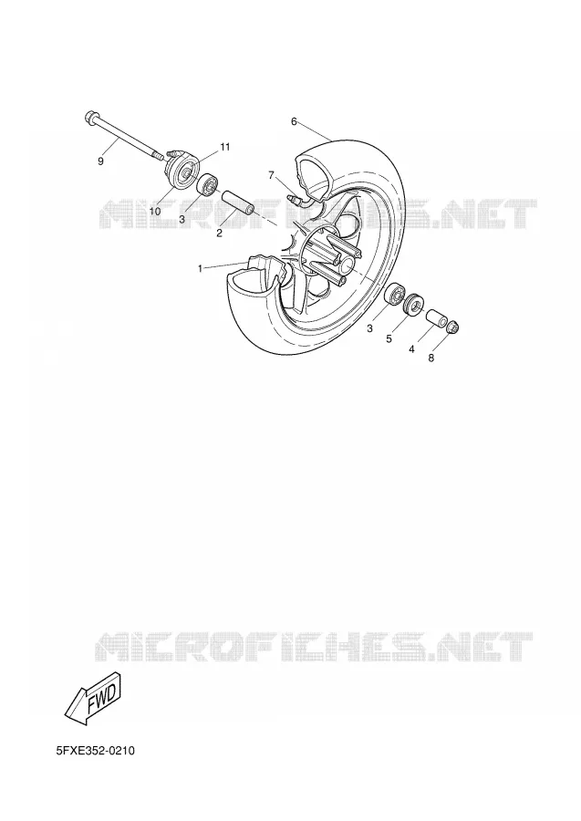 ROUE AVANT Yamaha SCOOTER 50 2002 BWS  CW50RS