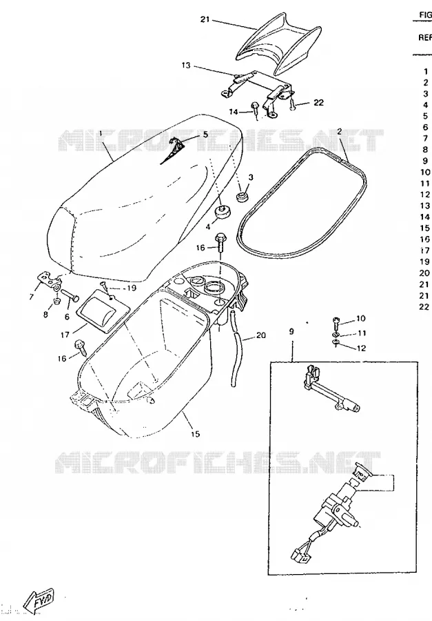 SELLE / PORTE BAGAGES Yamaha SCOOTER 50 1996 ROCKET  CW50RSP
