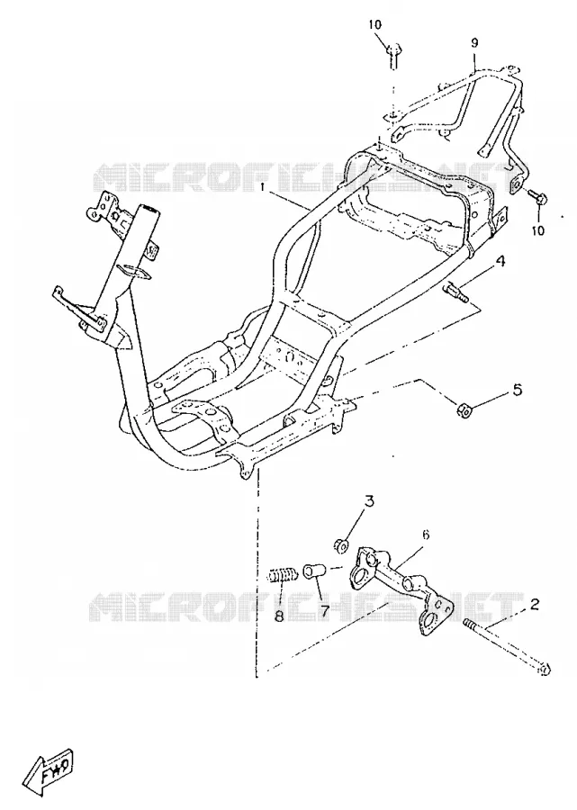 CADRE Yamaha SCOOTER 50 1996 ROCKET  CW50RSP