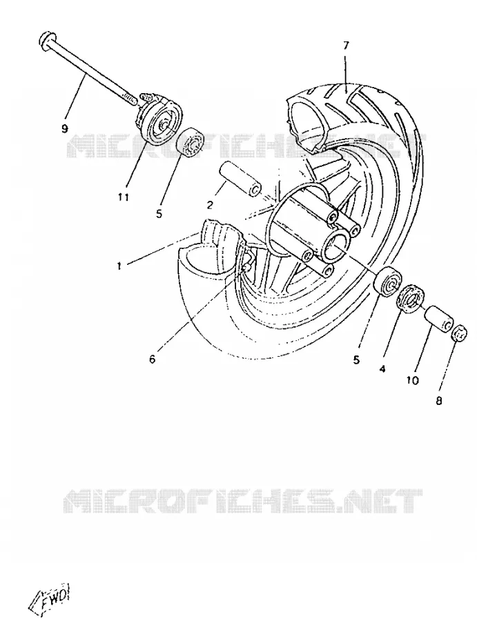 ROUE AVANT Yamaha SCOOTER 50 1996 ROCKET  CW50RSP
