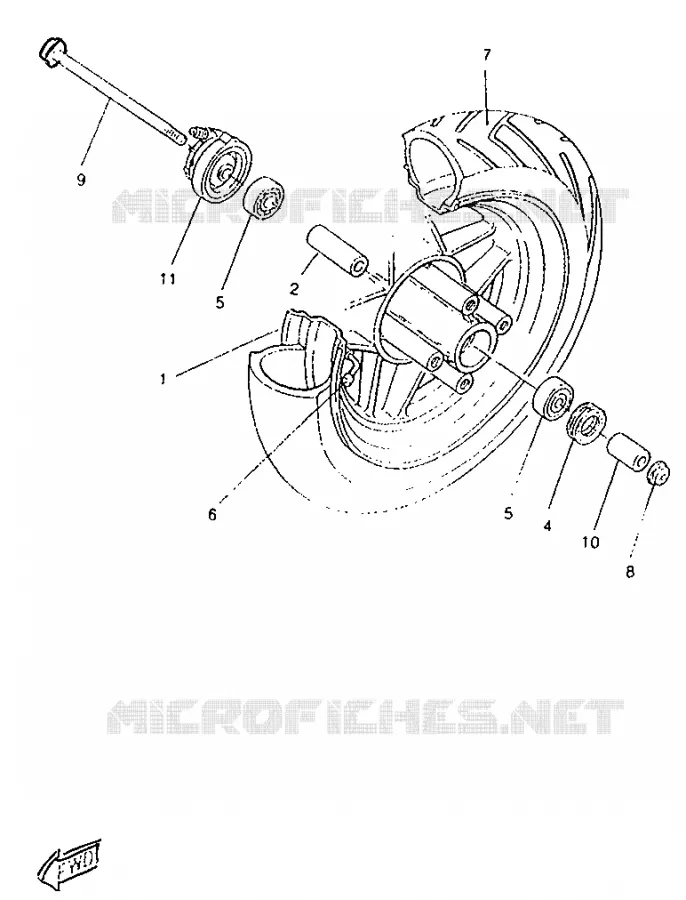 ROUE AVANT Yamaha SCOOTER 50 1996 ROCKET  CW50RSP