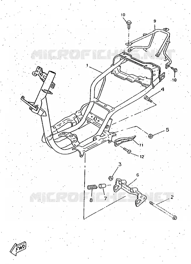 CADRE Yamaha SCOOTER 50 1997 ROCKET  CW50RSP