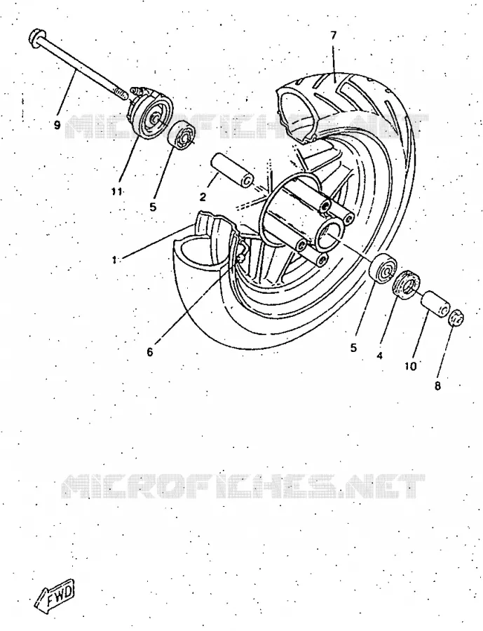ROUE AVANT Yamaha SCOOTER 50 1997 ROCKET  CW50RSP