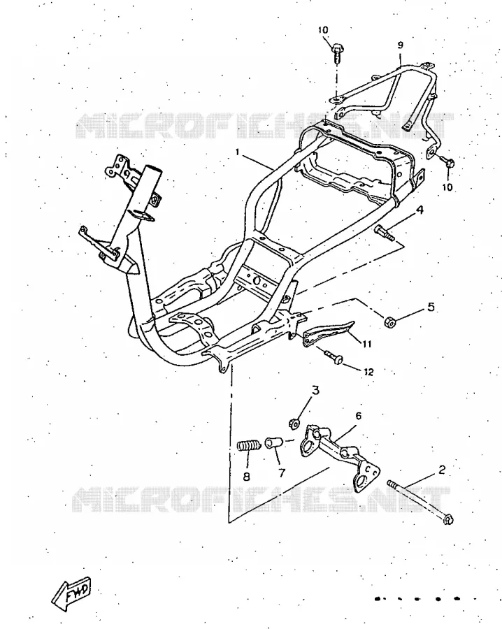 CADRE Yamaha SCOOTER 50 1997 ROCKET  CW50RSP