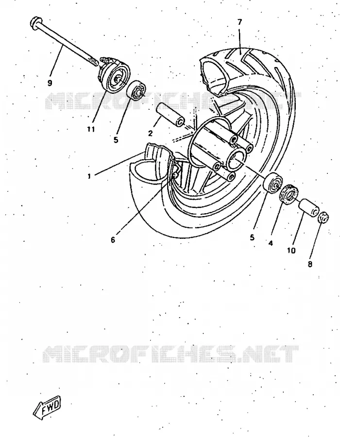 ROUE AVANT Yamaha SCOOTER 50 1997 ROCKET  CW50RSP