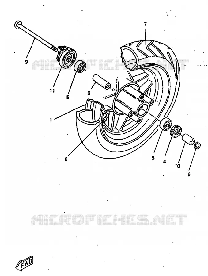 ROUE AVANT Yamaha SCOOTER 50 1998 ROCKET  CW50RSP