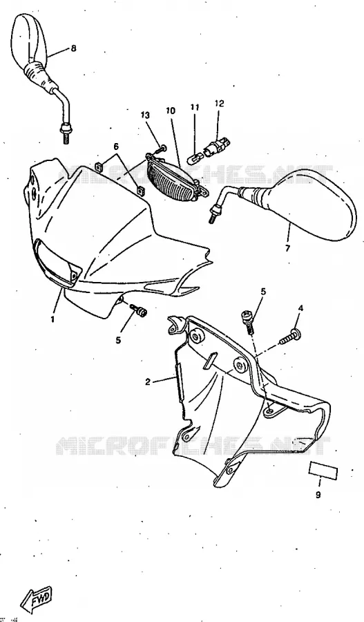 CARENAGES 1  Yamaha SCOOTER 50 1998 ROCKET  CW50RSP