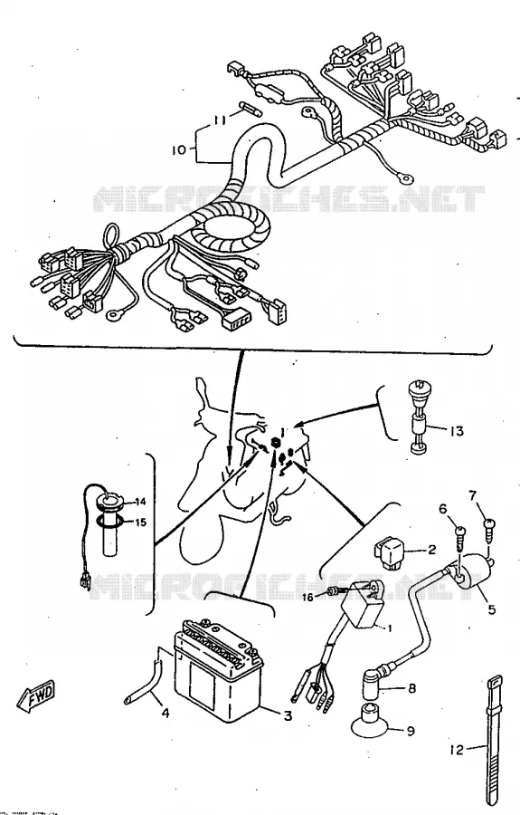 PARTIE ELECTRIQUE 2 Yamaha SCOOTER 50 1998 ROCKET  CW50RSP