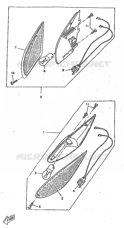 CLIGNOTANT Yamaha SCOOTER 50 1998 ROCKET  CW50RSP