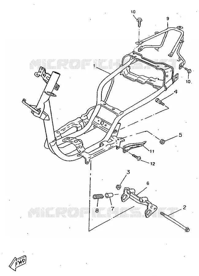 CADRE Yamaha SCOOTER 50 1998 ROCKET  CW50RSP