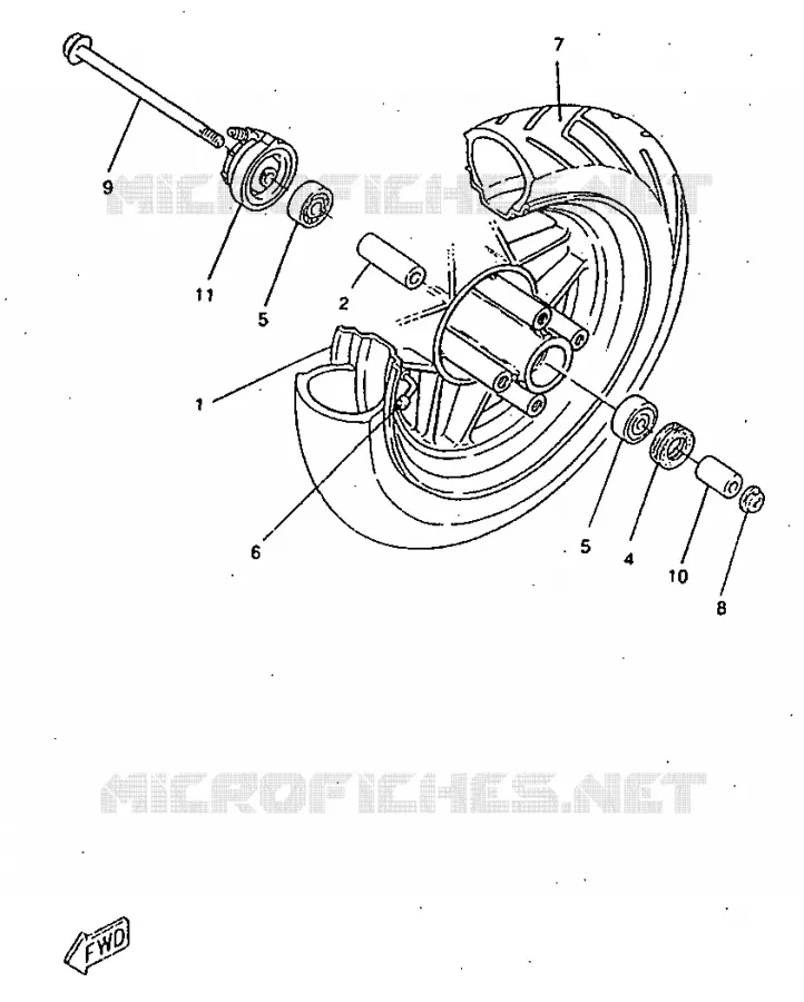 ROUE AVANT Yamaha SCOOTER 50 1998 ROCKET  CW50RSP