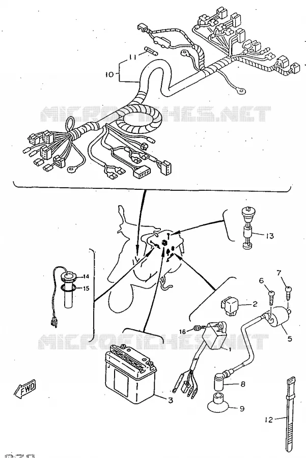 PARTIE ELECTRIQUE 2 Yamaha SCOOTER 50 1998 ROCKET  CW50RSP