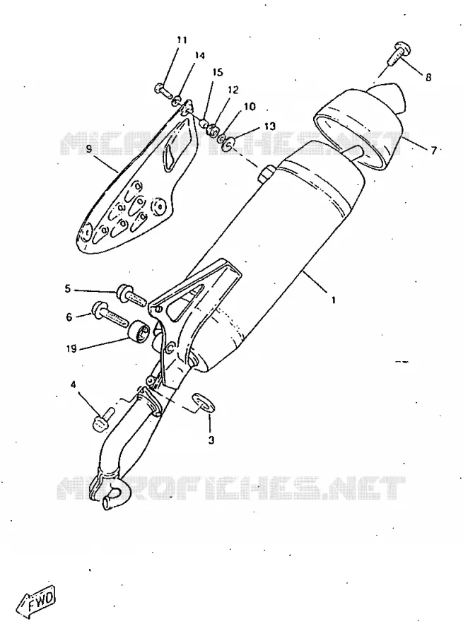 ECHAPPEMENT Yamaha SCOOTER 50 1998 ROCKET  CW50RSP