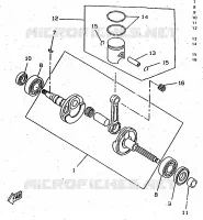 VILEBREQUIN / PISTON pour Yamaha BOOSTER 1997
