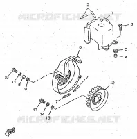 TURBINE / CARTERS DE REFROIDISSEMENT pour Yamaha BOOSTER 1997