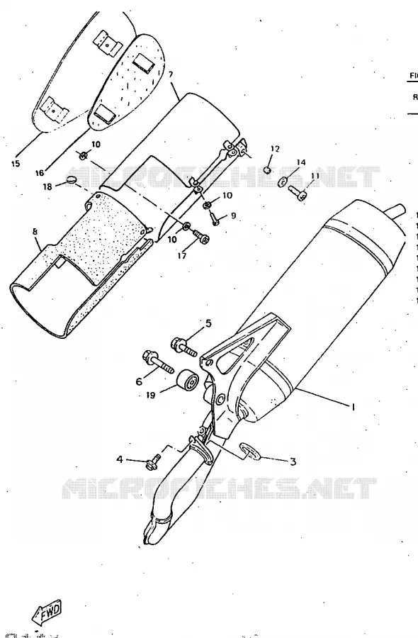 ECHAPPEMENT Yamaha SCOOTER 50 1997 BOOSTER  CW50RSX