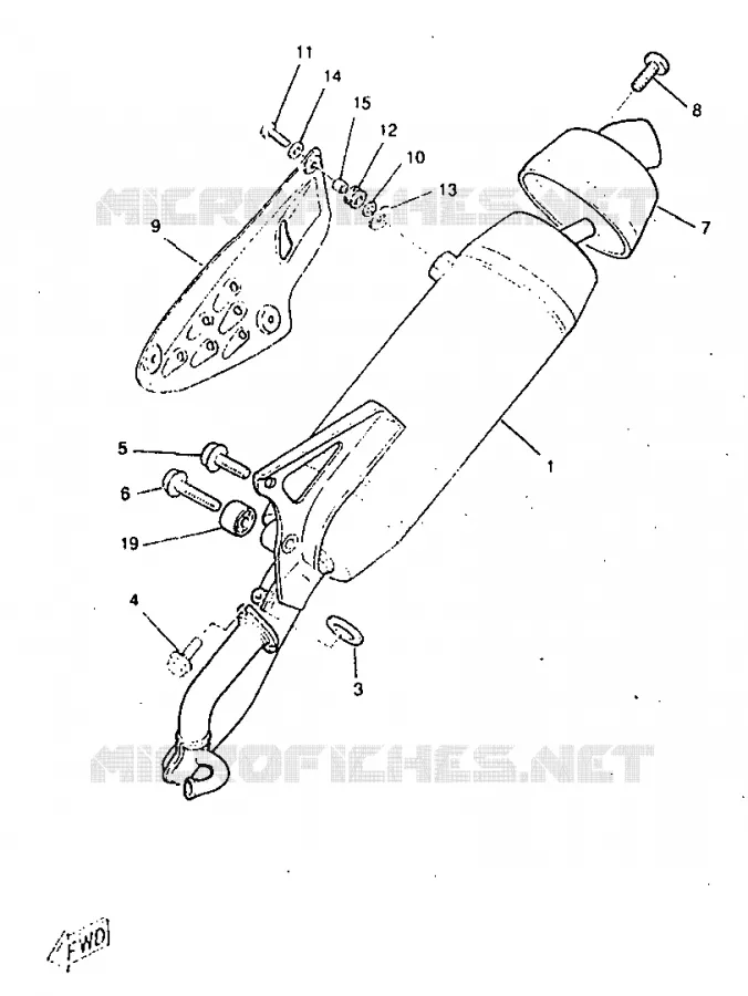 ECHAPPEMENT Yamaha SCOOTER 50 1998 BOOSTER  CW50RSX