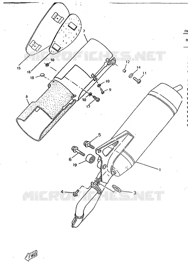 ECHAPPEMENT Yamaha SCOOTER 50 1998 BOOSTER  CW50RSX