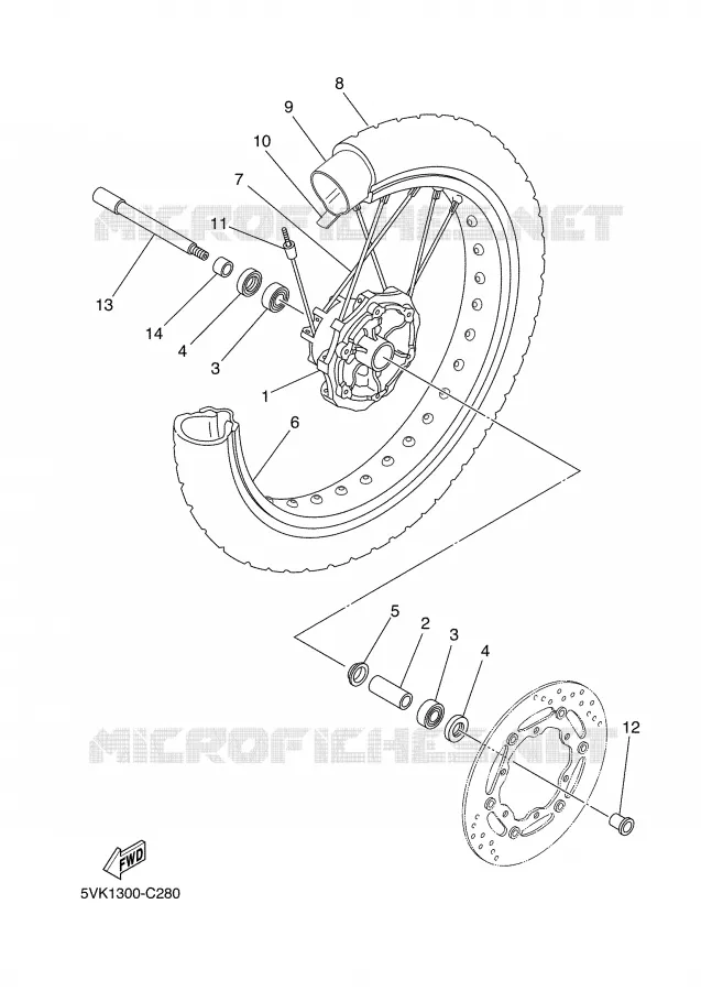 ROUE AVANT Yamaha MOTO 660 2006 XTR  XT660R