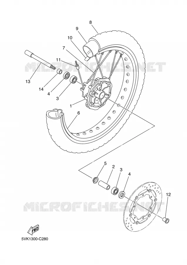 ROUE AVANT Yamaha MOTO 660 2007 XTR  XT660R
