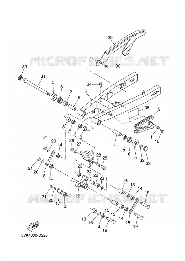 BRAS ARRIERE Yamaha MOTO 660 2007 XTR  XT660R