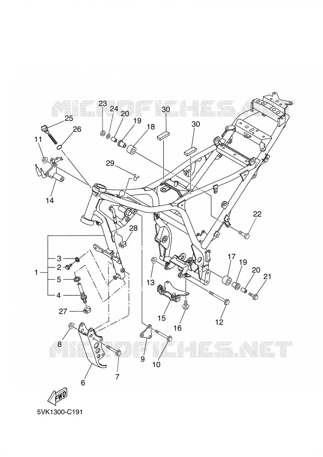 CADRE Yamaha MOTO 660 2004 XTX  XT660X