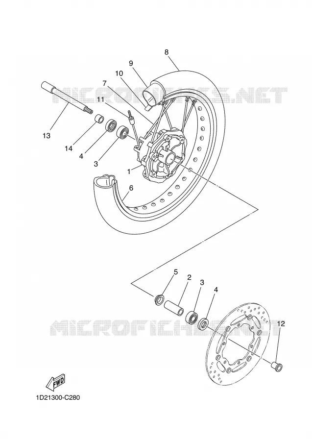 ROUE AVANT Yamaha MOTO 660 2005 XTX  XT660X