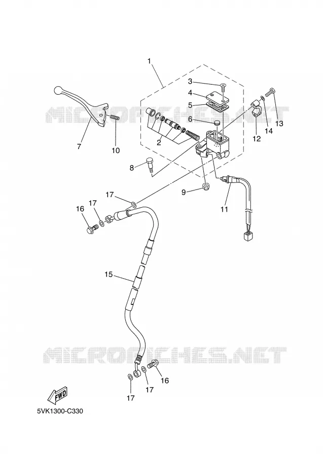 MAITRE CYLINDRE DE FREIN AVANT Yamaha MOTO 660 2006 XTX  XT660X