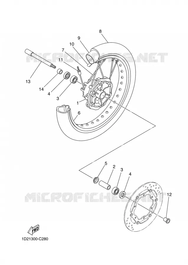 ROUE AVANT Yamaha MOTO 660 2007 XTX  XT660X