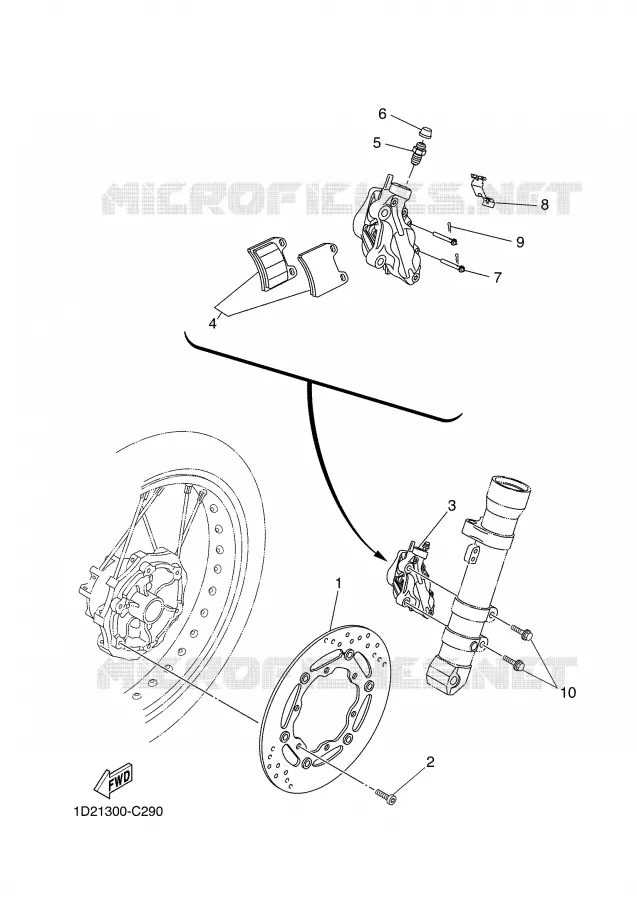ETRIER DE FREIN AVANT Yamaha MOTO 660 2007 XTX  XT660X