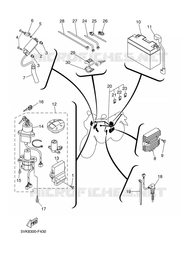 PARTIE ELECTRIQUE 1 Yamaha MOTO 660 2007 XTX  XT660X