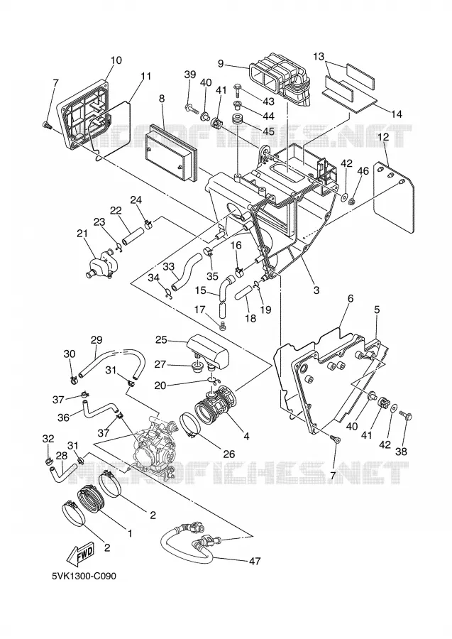 ADMISSION Yamaha MOTO 660 2008 XTX  XT660X