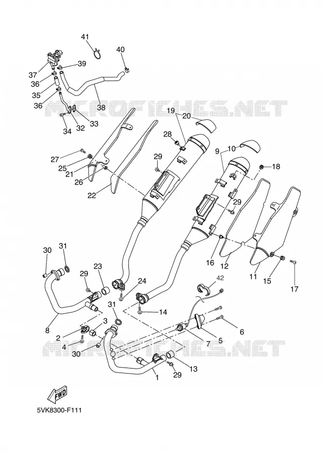 ECHAPPEMENT Yamaha MOTO 660 2008 XTX  XT660X