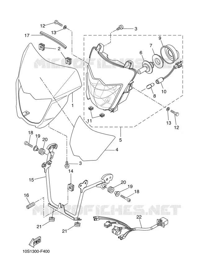 PHARE  Yamaha MOTO 660 2008 XTX  XT660X