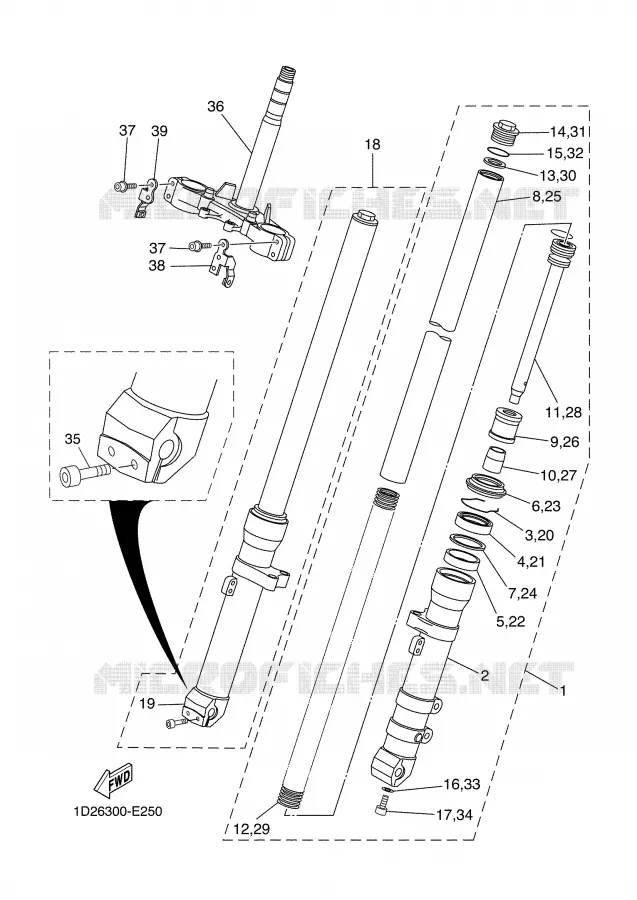 FOURCHE Yamaha MOTO 660 2008 XTX  XT660X