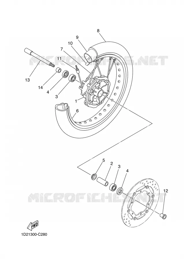 ROUE AVANT Yamaha MOTO 660 2008 XTX  XT660X