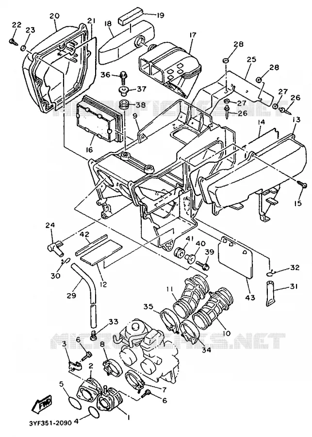 ADMISSION Yamaha MOTO 660 1992 TENERE  XTZ660