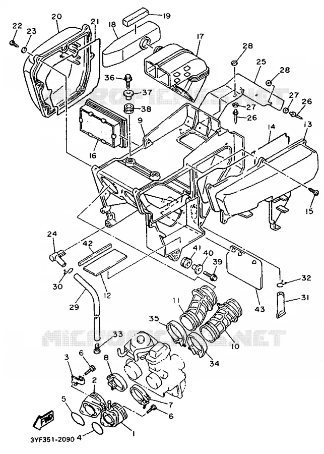ADMISSION Yamaha MOTO 660 1993 TENERE  XTZ660
