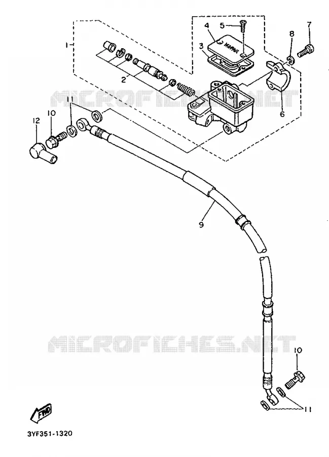 MAITRE CYLINDRE AVANT Yamaha MOTO 660 1993 TENERE  XTZ660