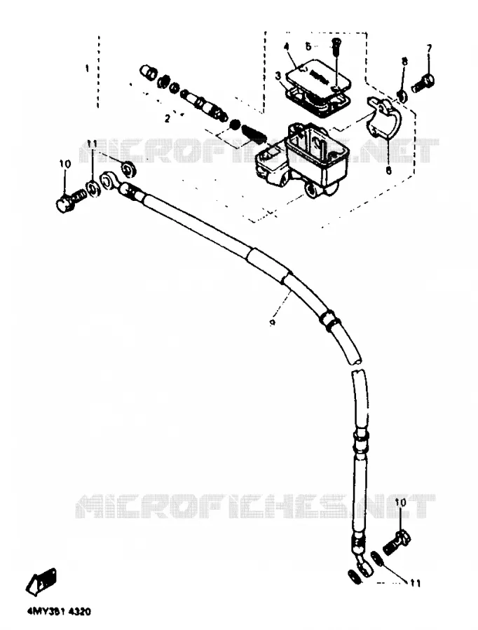 MAITRE CYLINDRE AVANT Yamaha MOTO 660 1994 TENERE  XTZ660