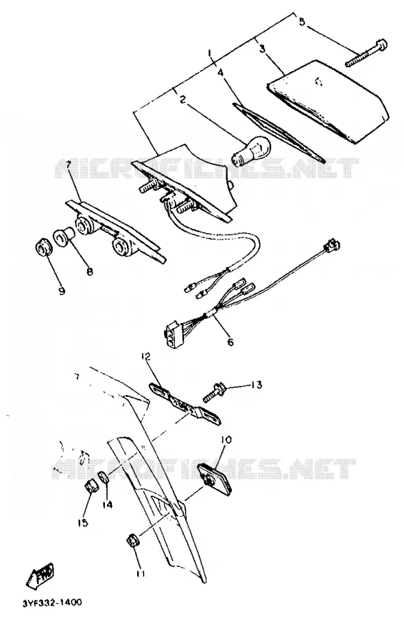 FEU ARRIERE Yamaha MOTO 660 1996 TENERE  XTZ660