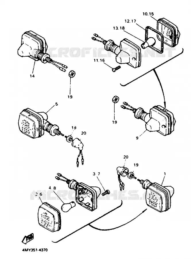 CLIGNOTANT Yamaha MOTO 660 1996 TENERE  XTZ660