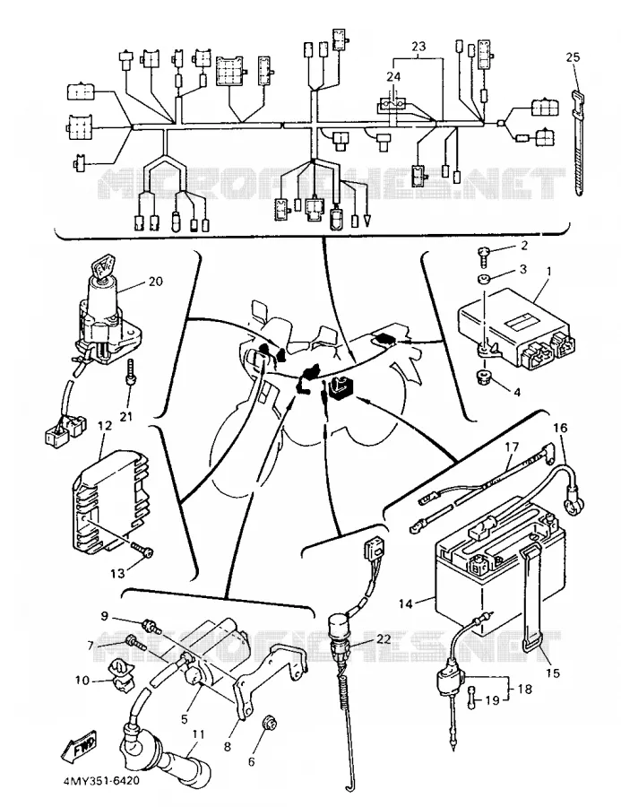 PARTIE ELECTRIQUE 1 Yamaha MOTO 660 1996 TENERE  XTZ660