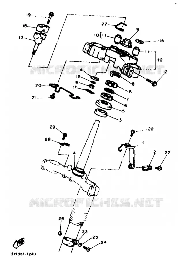 DIRECTION Yamaha MOTO 660 1996 TENERE  XTZ660