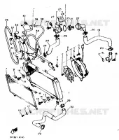 RADIATEUR / DURITES pour Yamaha TENERE 25KW 1994