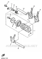 BARILLET DE SELECTION / FOURCHETTE pour Yamaha TENERE 25KW 1994